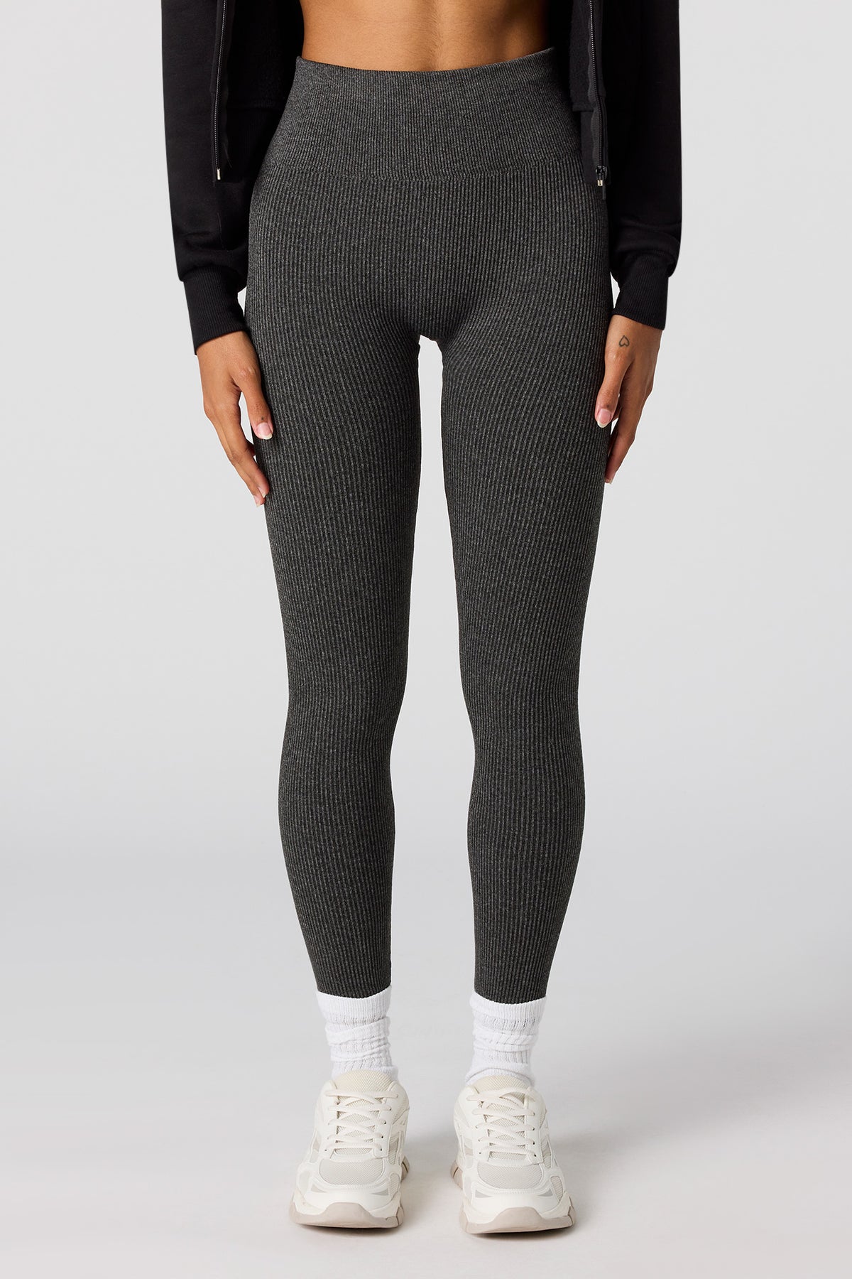 Vue alternative 2. Legging côtelé sans couture à taille haute