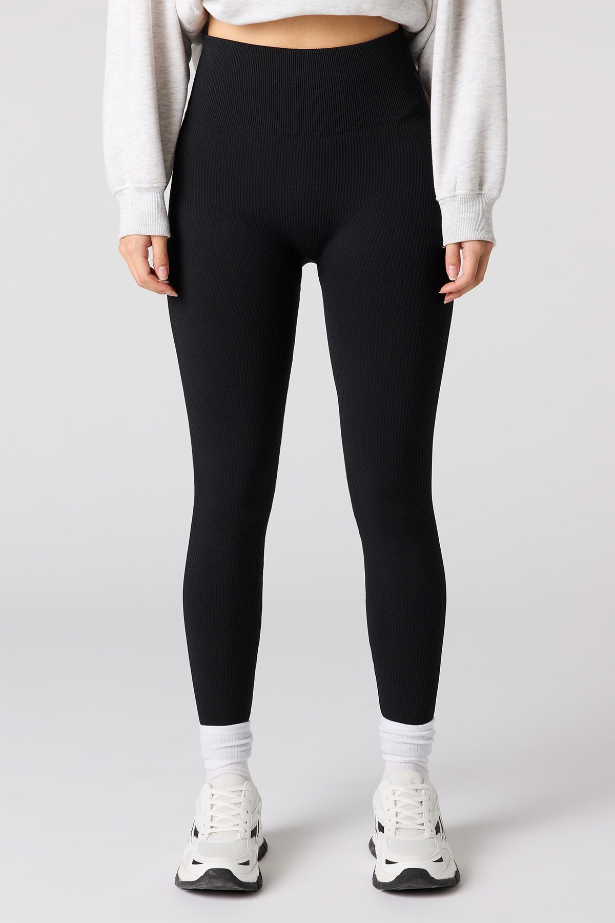 Vue alternative 2. Legging côtelé sans couture à taille haute