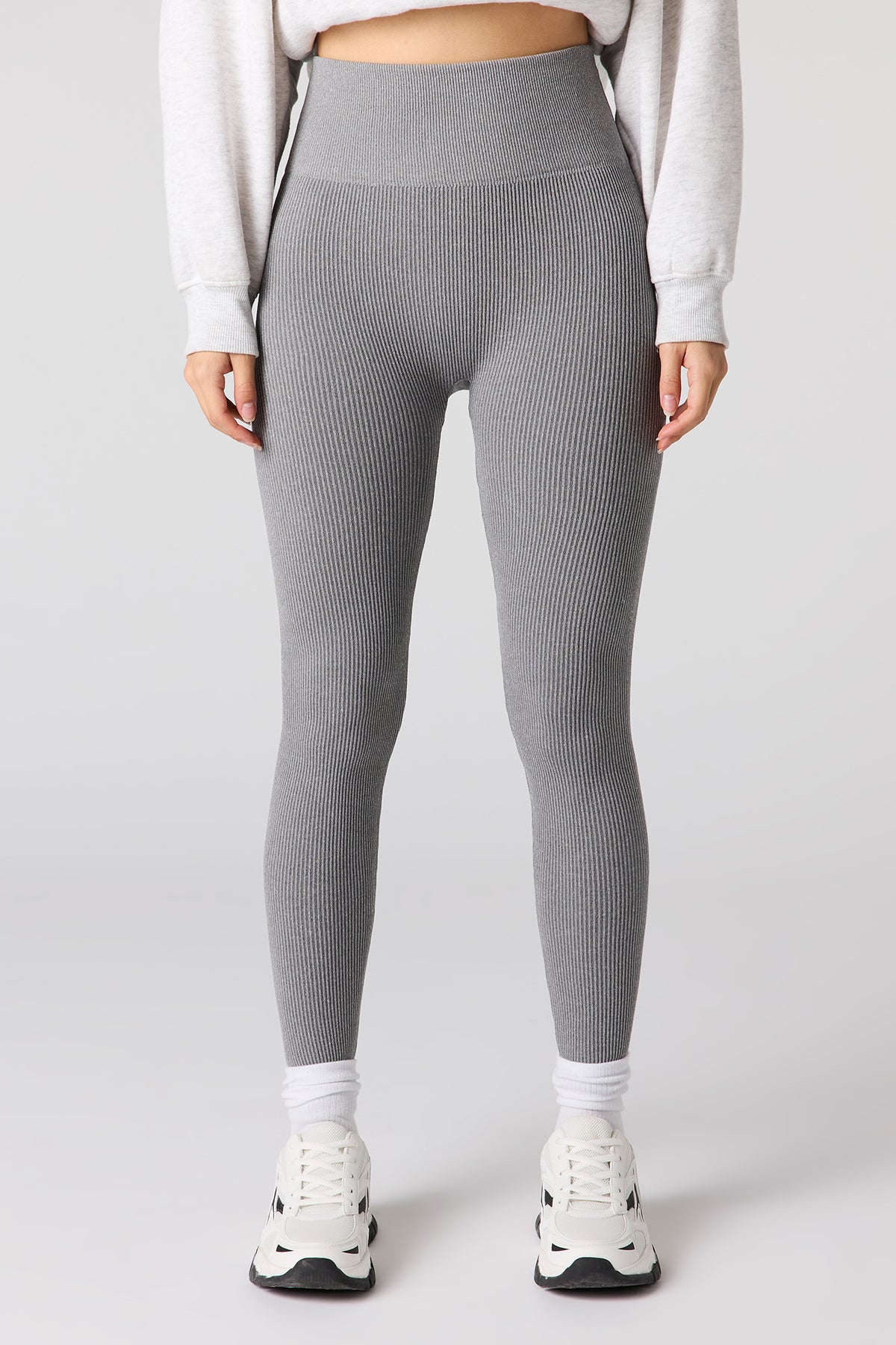 Vue alternative 2. Legging côtelé sans couture à taille haute