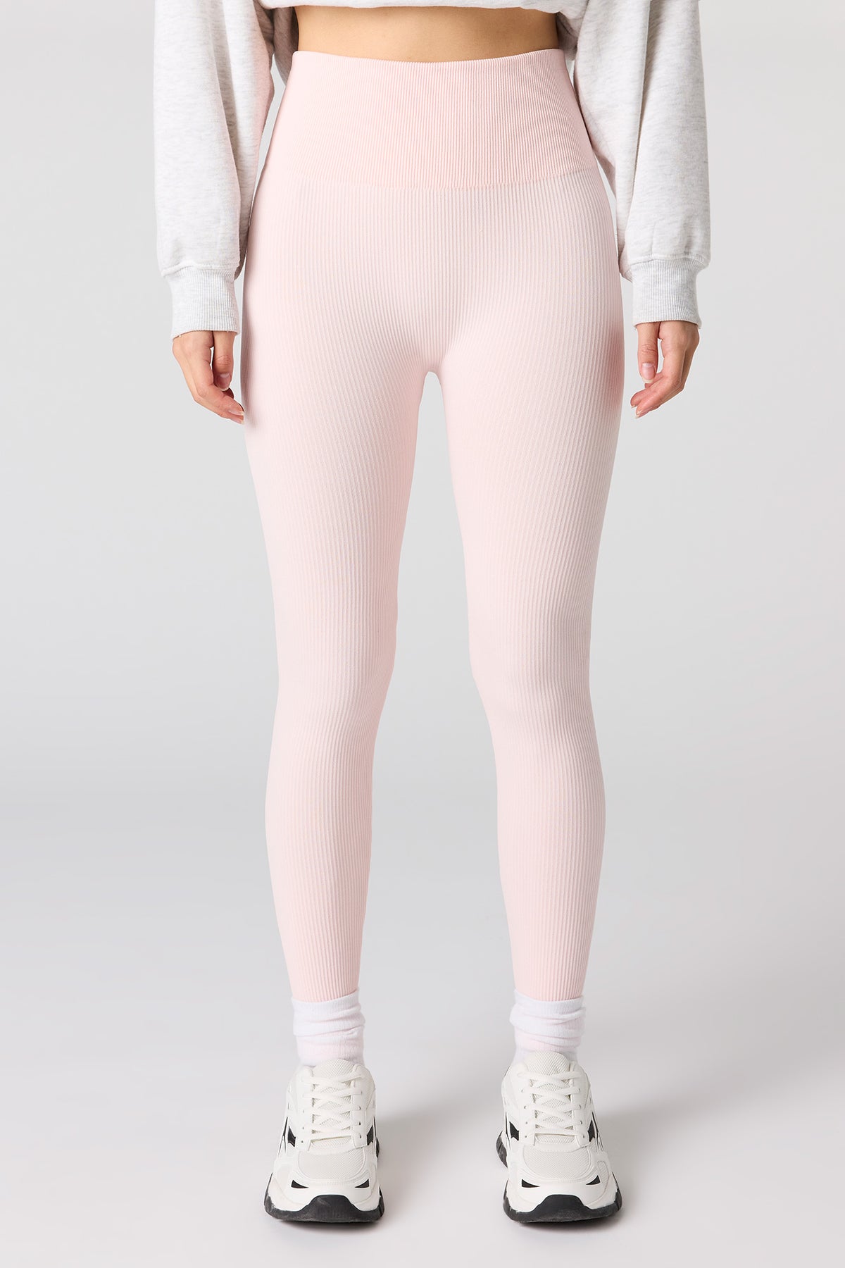 Vue alternative 2. Legging côtelé sans couture à taille haute