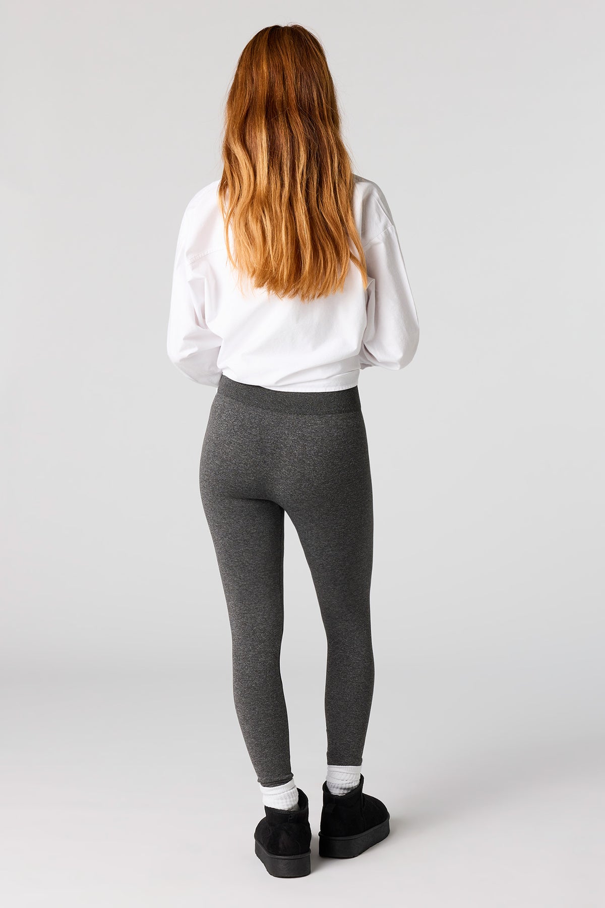 Alt View 3. Seamless High Rise Legging - Charcoal