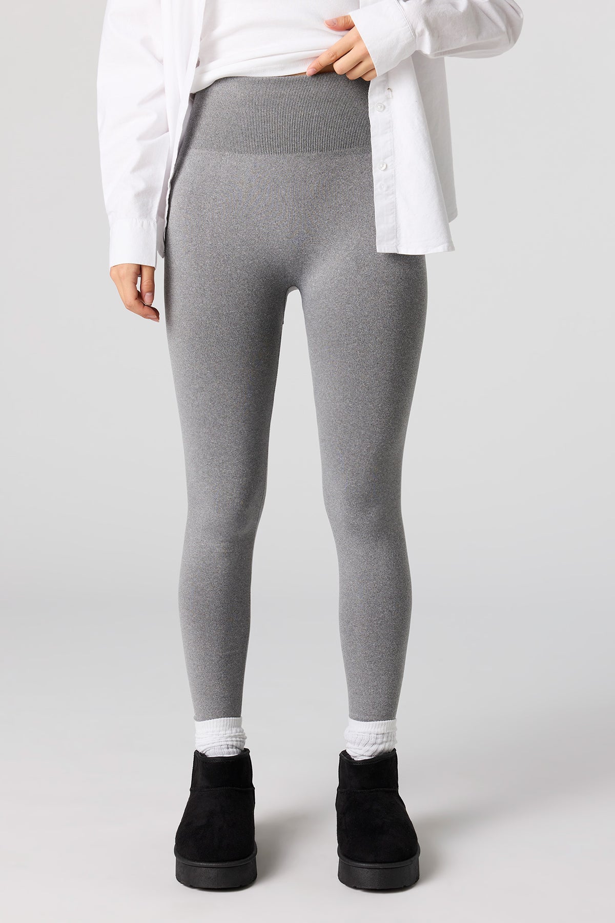 Alt View 2. Seamless High Rise Legging - Heather Grey