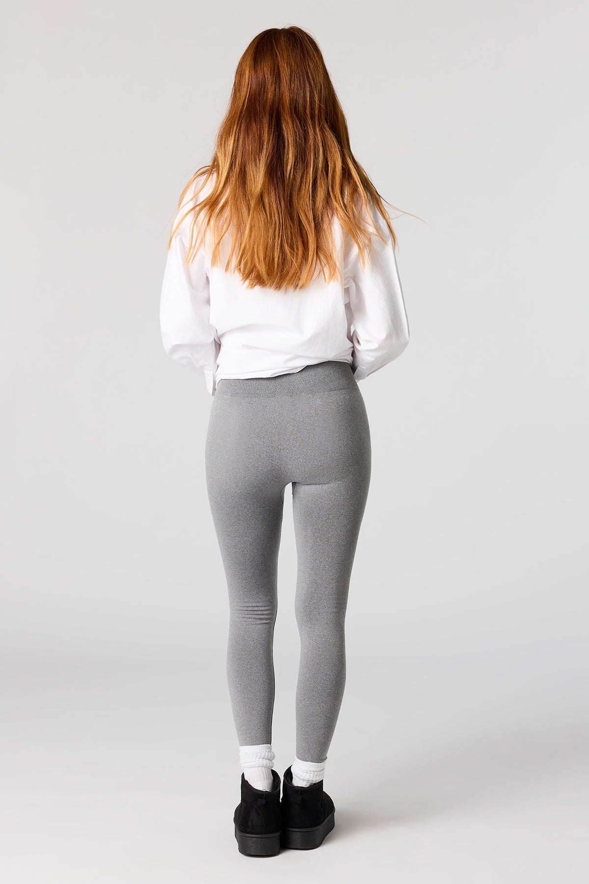 Alt View 3. Seamless High Rise Legging - Heather Grey