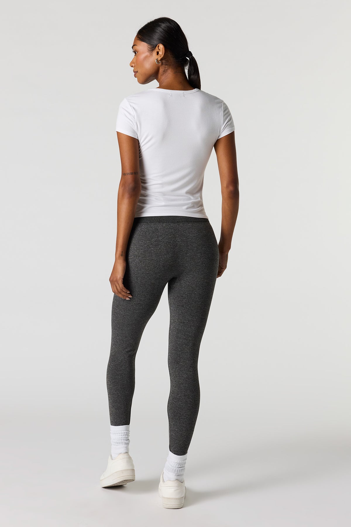Alt View 3. High Rise Seamless Legging - Charcoal