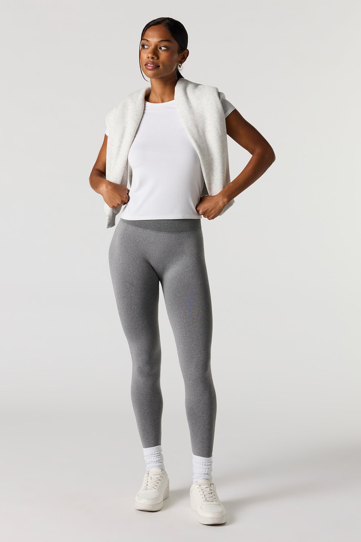 High Rise Seamless Legging - Heather Grey