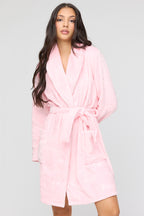 Peignoir en peluche à imprimé Juicy Couture avec liséré de pierres du Rhin