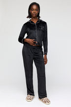 Juicy Couture Rhinestone Velour Hoodie & Pant Pajama Set
