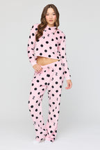 Ensemble avec haut à capuchon en peluche à imprimé Juicy Couture et pantalon