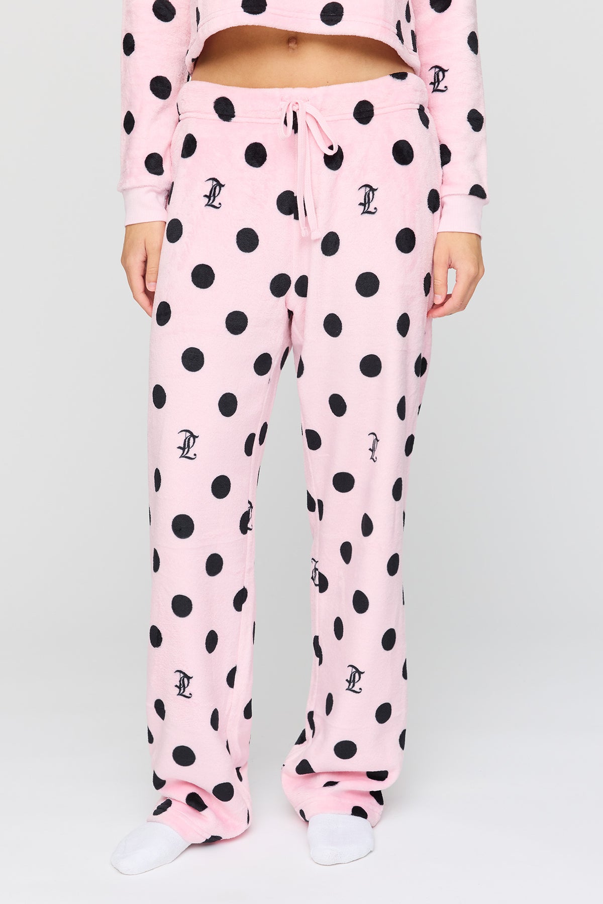 Vue alternative 3. Ensemble avec haut à capuchon en peluche à imprimé Juicy Couture et pantalon