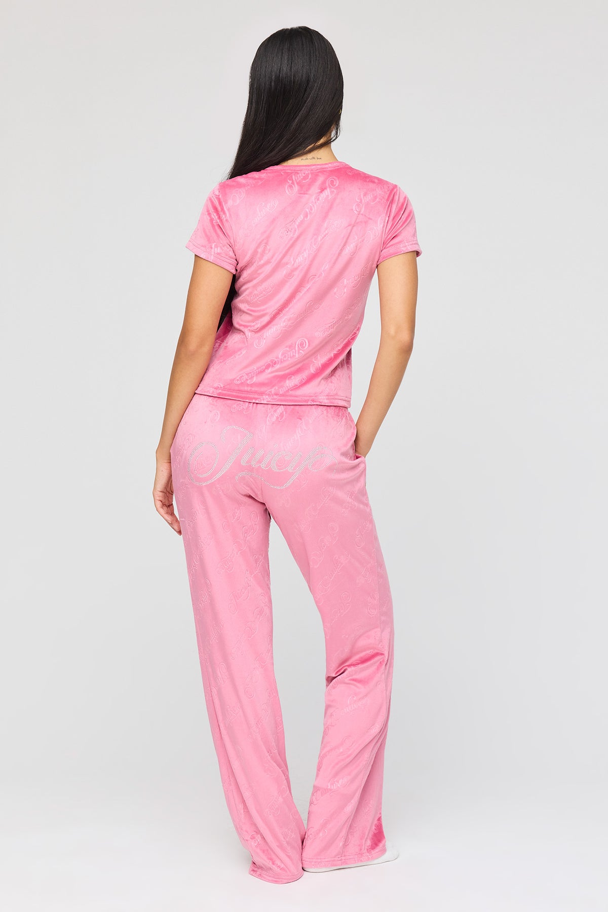 Alt View 4. Juicy Couture Velour 3 Piece Pajama Gift Set - Pink
