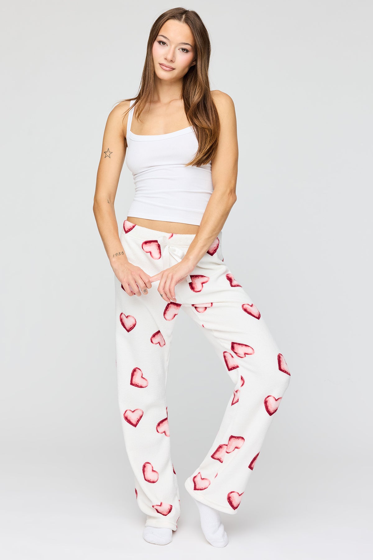 Pantalon de pyjama imprimé en peluche