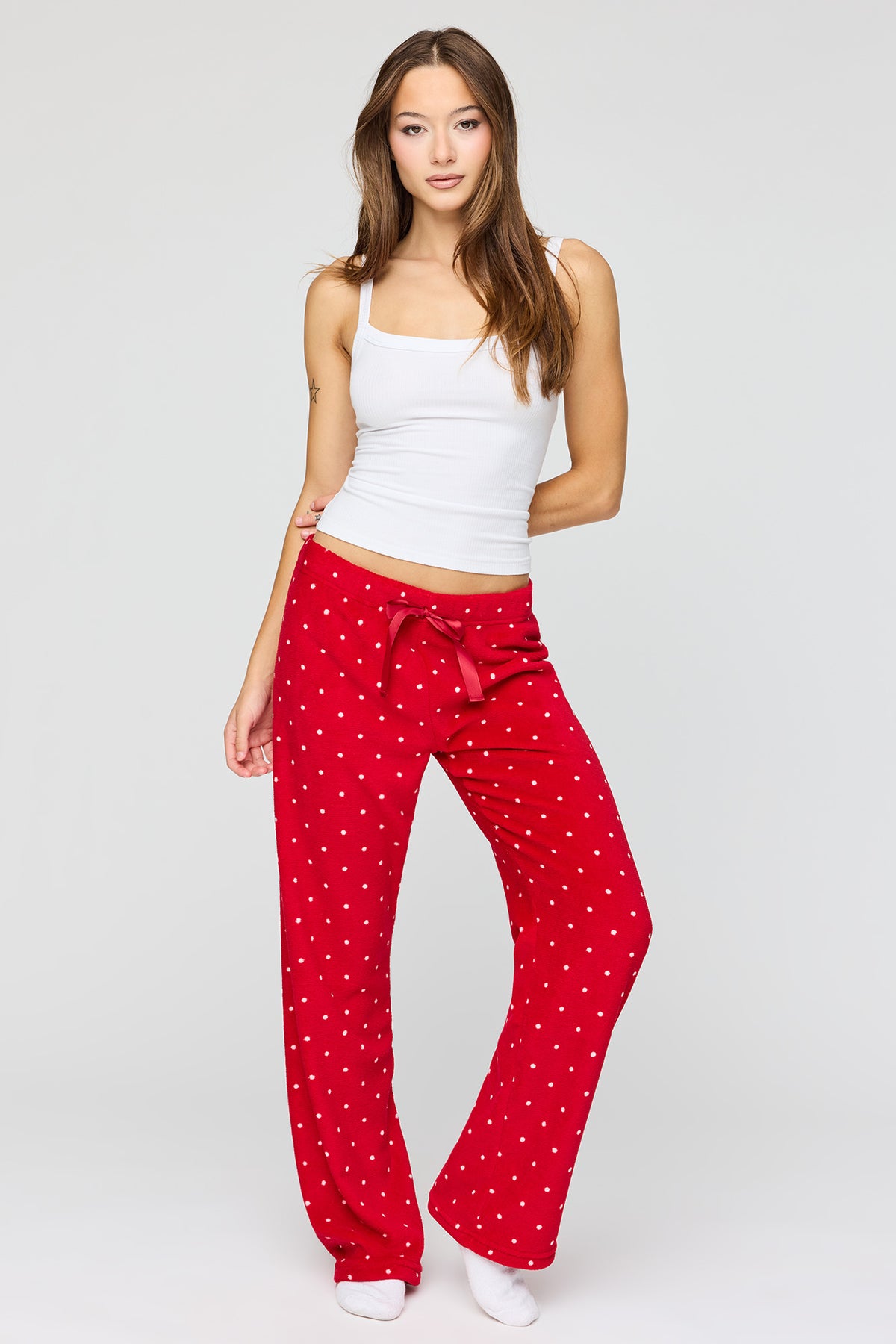 Pantalon de pyjama imprimé en peluche