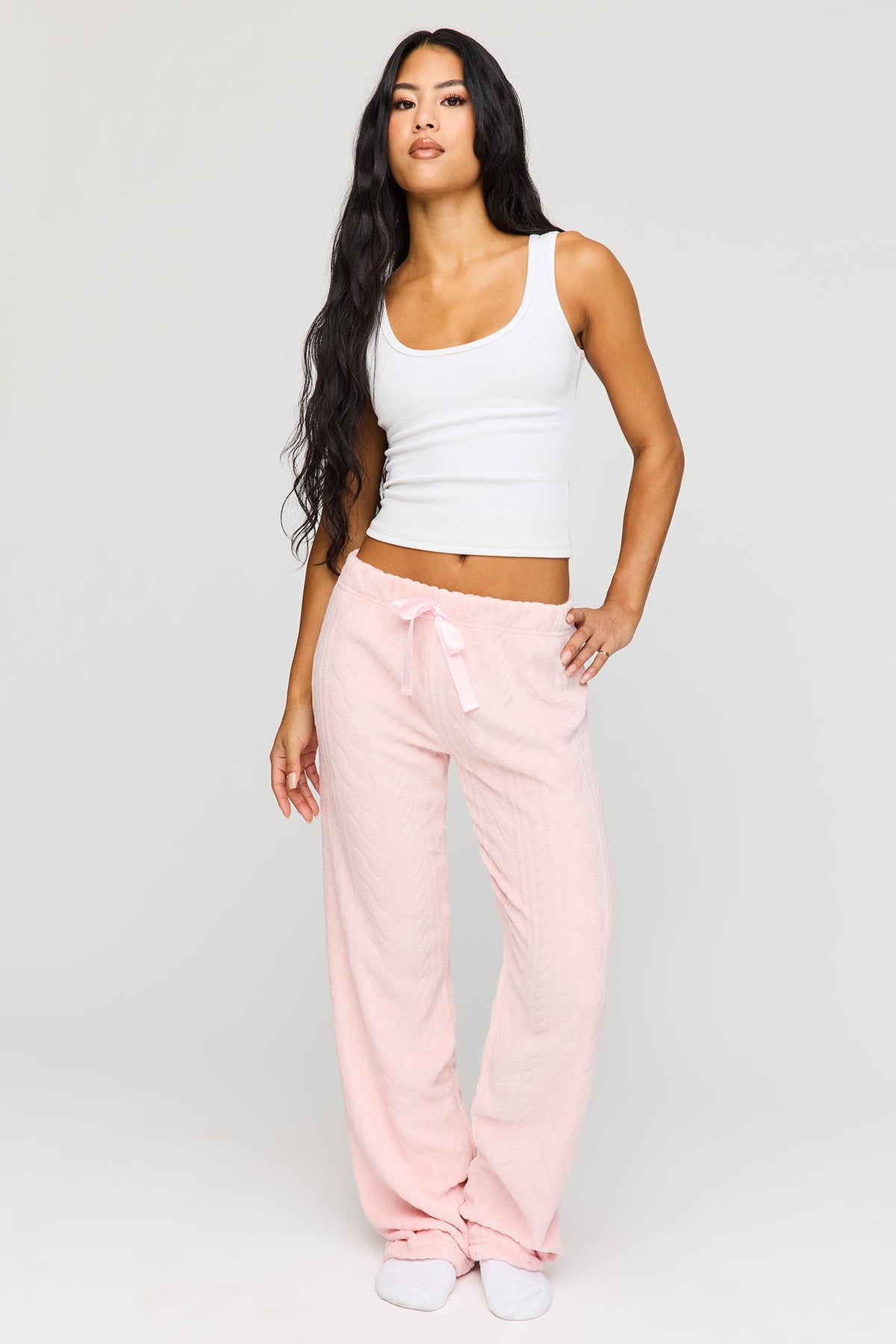 Pantalon de pyjama imprimé en peluche