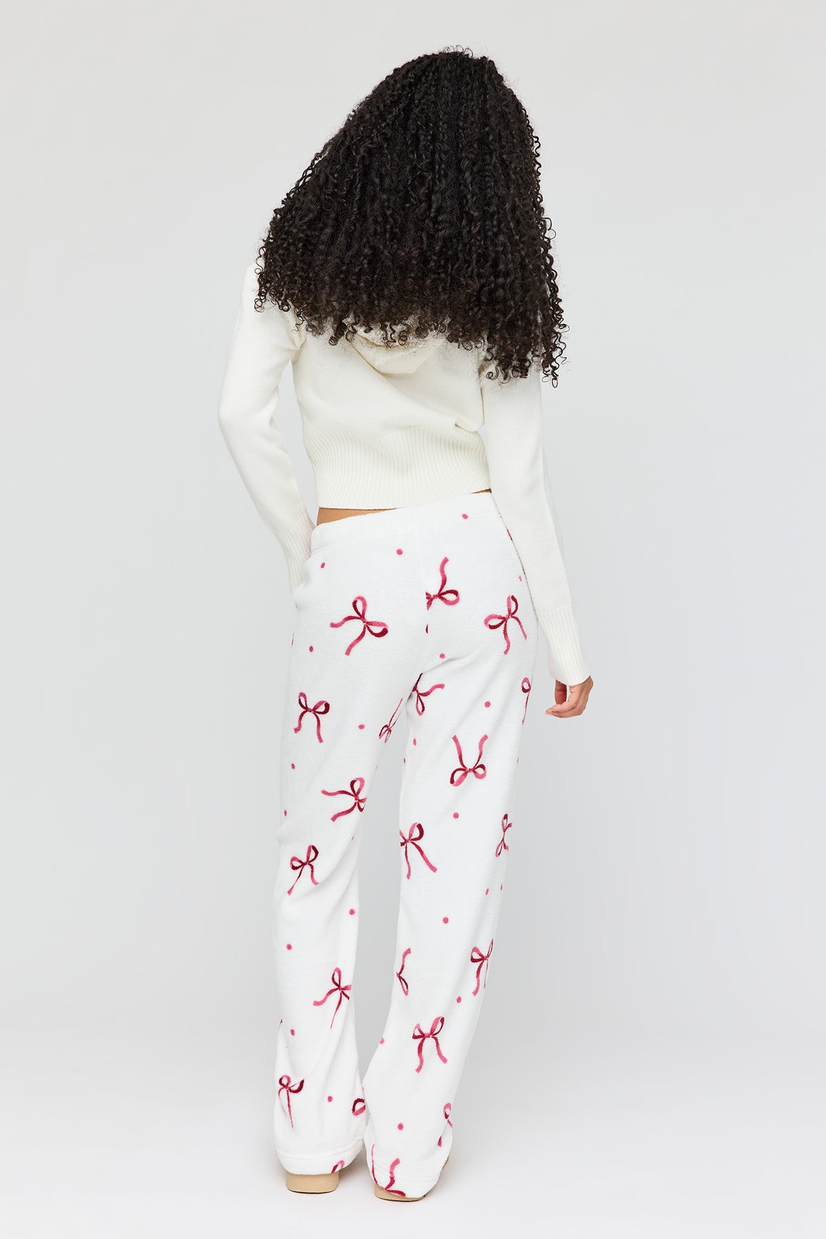 Alt View 3. Winter Plush Pajama Pant - White