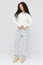 Pantalon de pyjama en peluche à imprimé Hiver