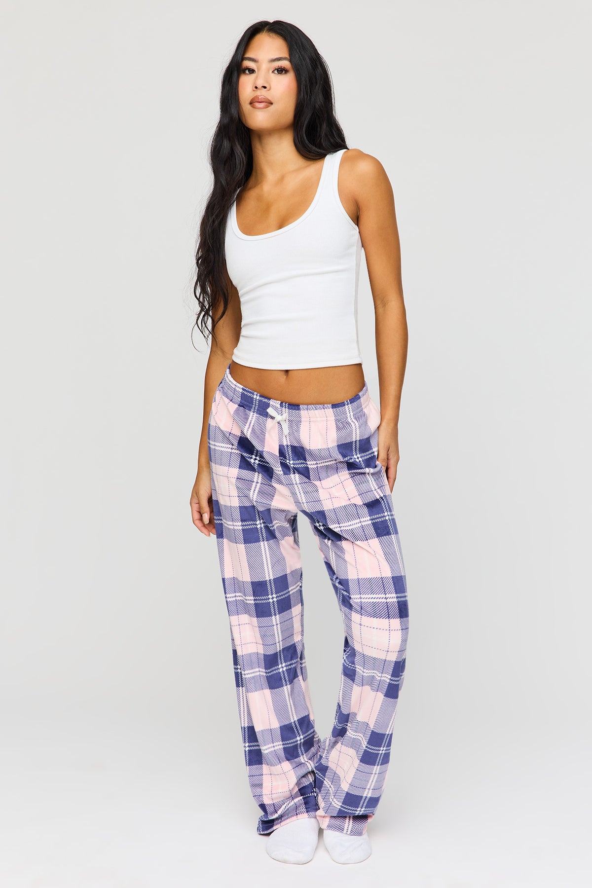 Plush Velour Pajama Pant - Blue