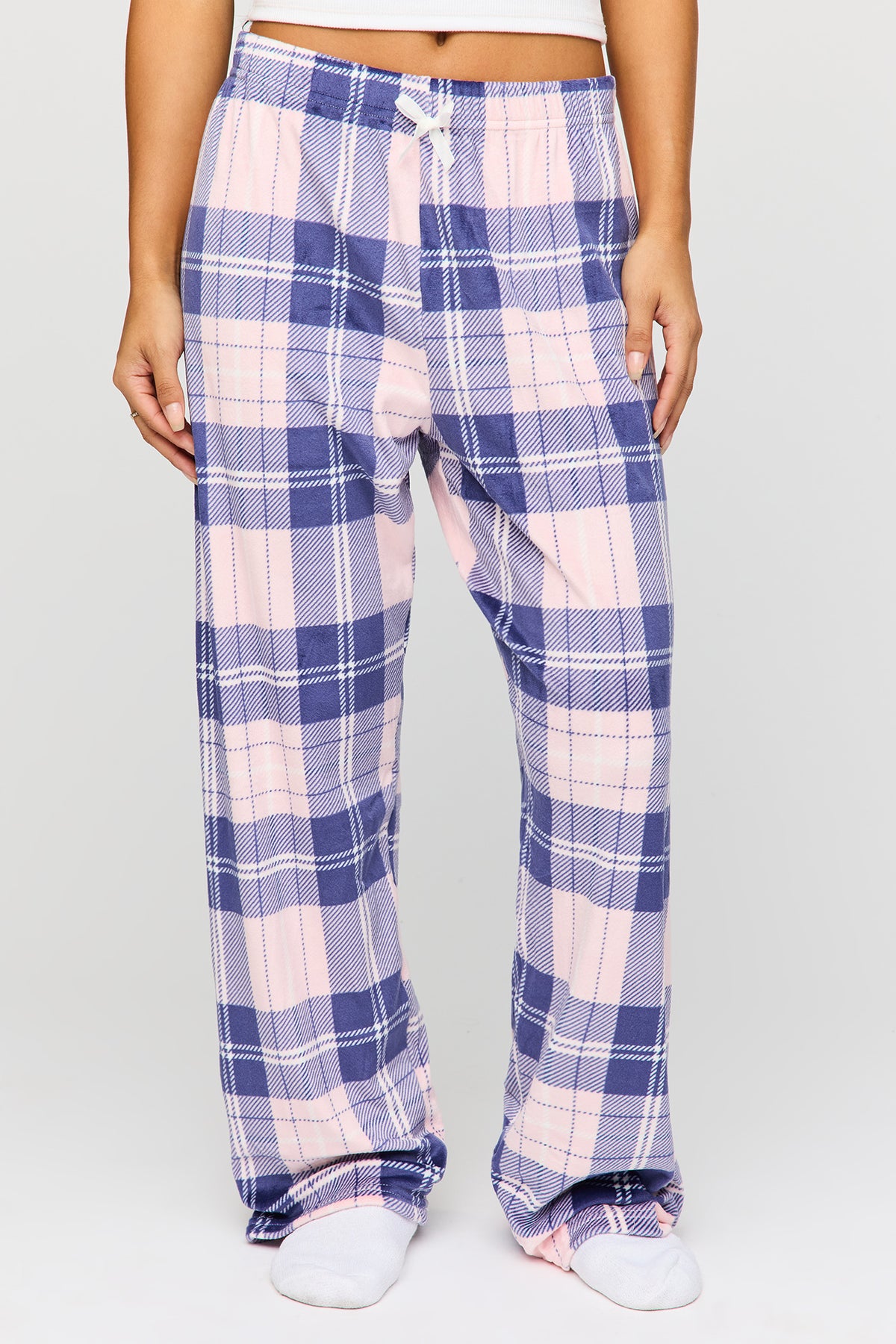 Alt View 2. Plush Velour Pajama Pant - Blue