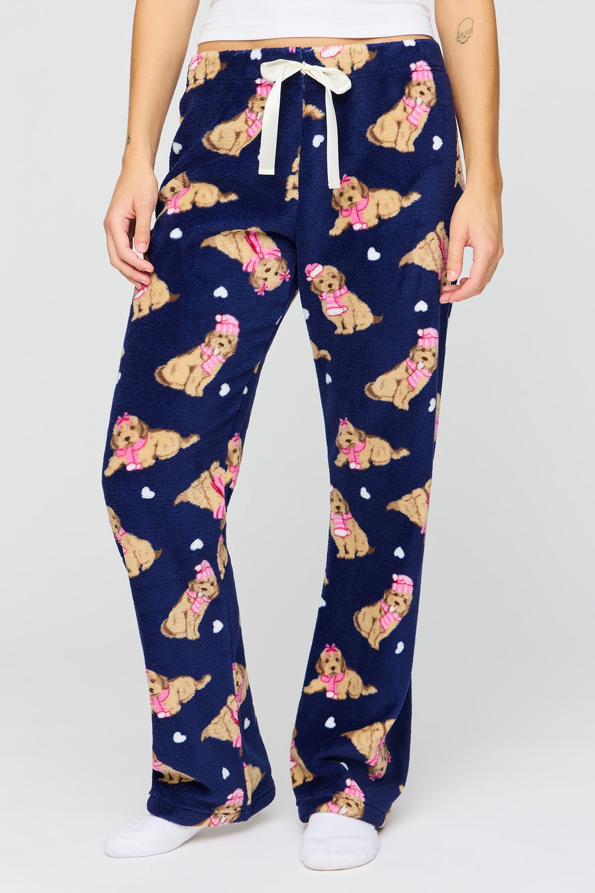 Vue alternative 2. Pantalon de pyjama imprimé en peluche