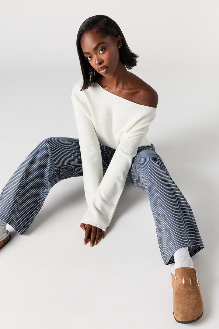 Pantalon de pyjama à jambe large en popeline