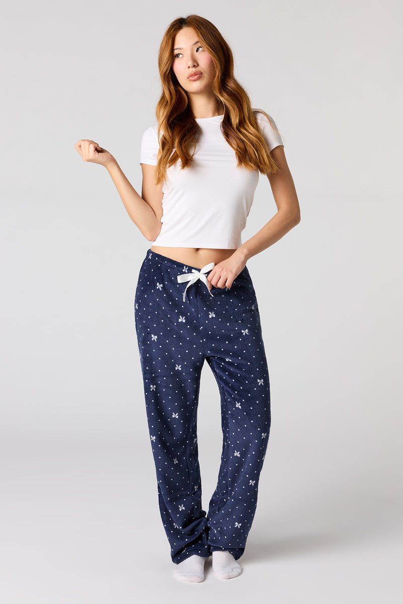 Plush Printed Pajama Pant