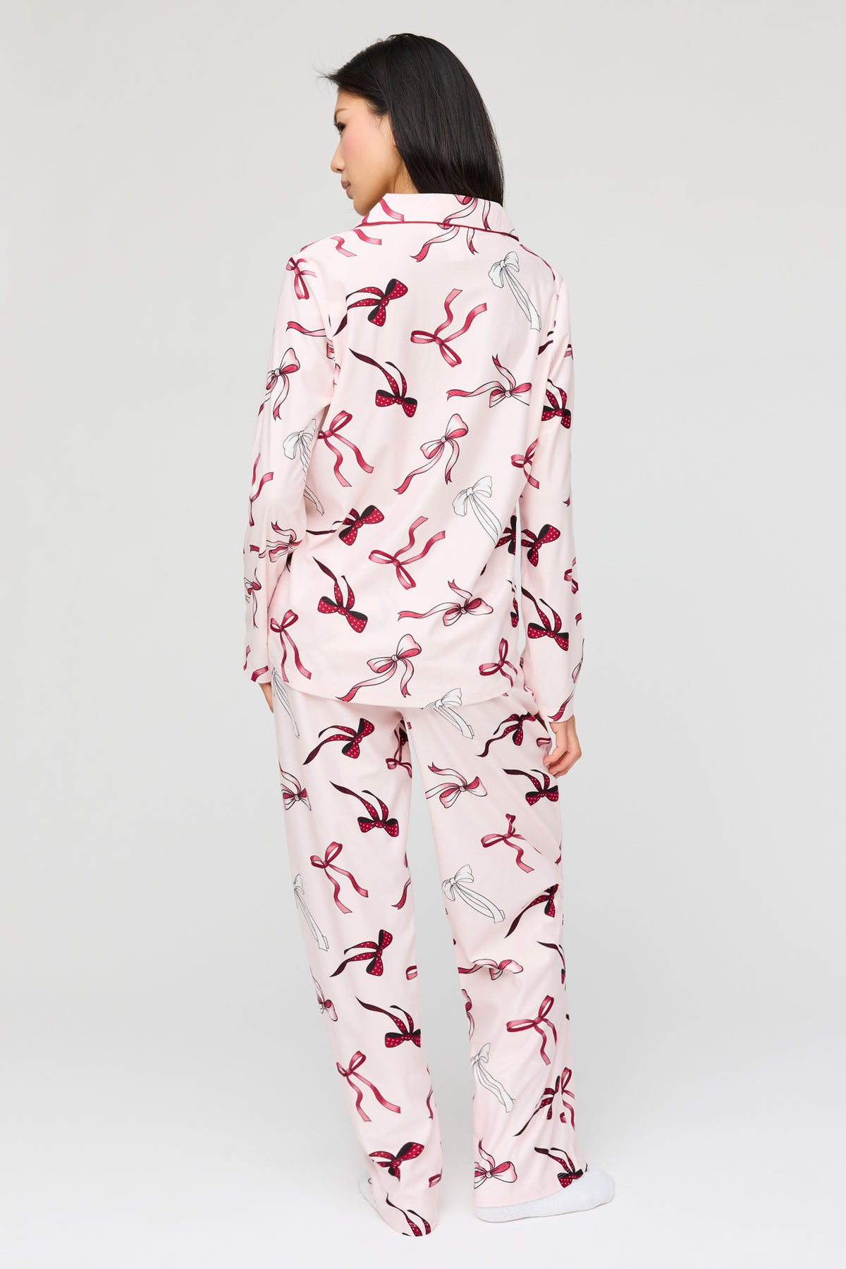 Vue alternative 4. Ensemble pyjama avec haut boutonné en flanelle à manches longues et pantalon