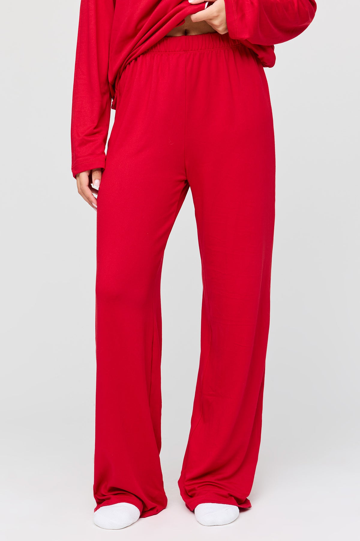Vue alternative 3. Ensemble pyjama avec haut boutonné à manches longues et pantalon