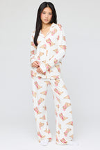 Button-Up Long Sleeve Top & Pant Pajama Set