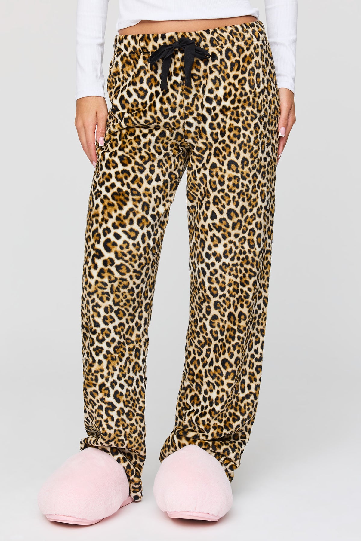 Alt View 2. Plush Velour Pajama Pant - Leopard