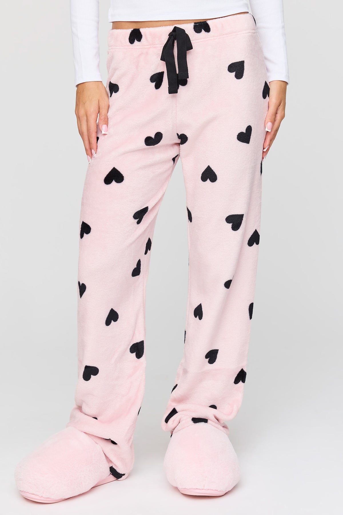 Alt View 2. Plush Velour Pajama Pant - Pink
