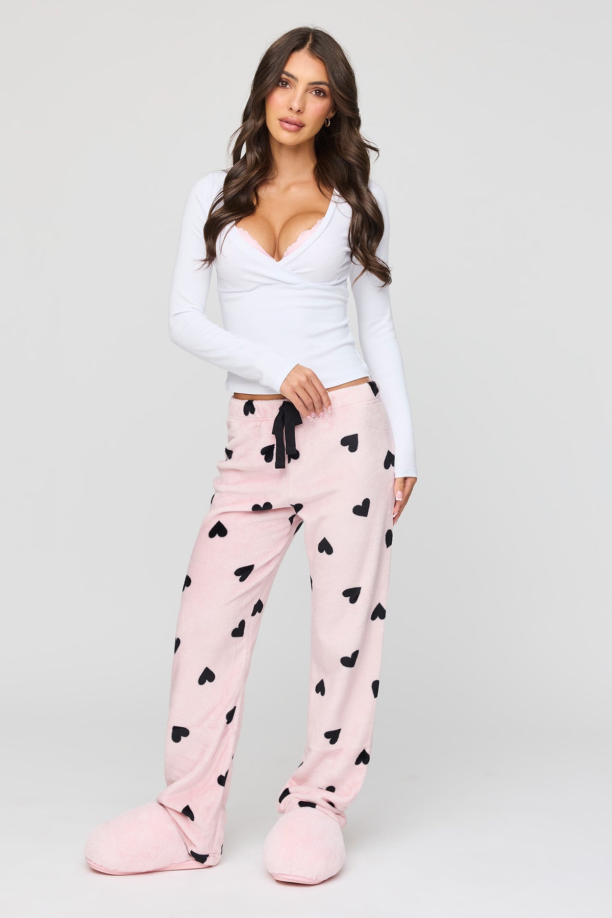 Plush Velour Pajama Pant - Pink