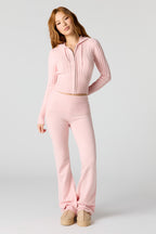 Knit Foldover Flare Pant