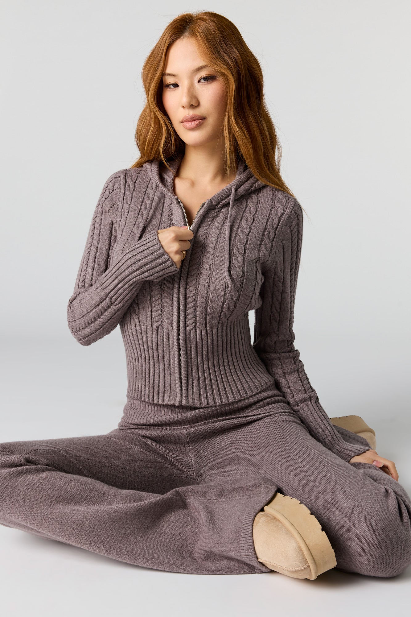 Cable Knit Zip-Up Hoodie – Urban Planet