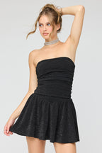 Robe combi-short tubulaire scintillante