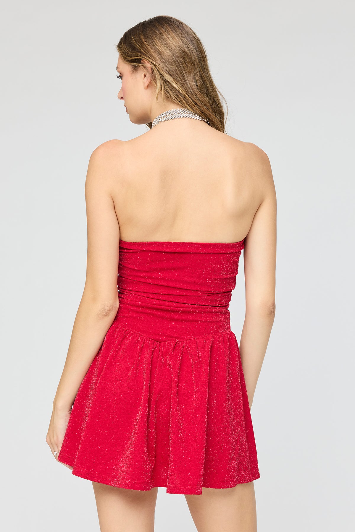 Vue alternative 2. Robe combi-short tubulaire scintillante