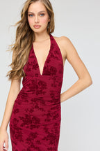 Robe maxi bain-de-soleil en dentelle florale