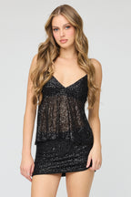 Sequin Micro Skort