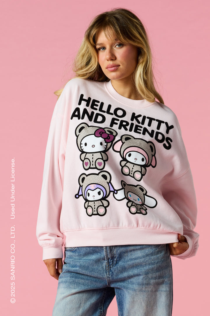 Hello Kitty® and Friends Flock Print Sweatshirt