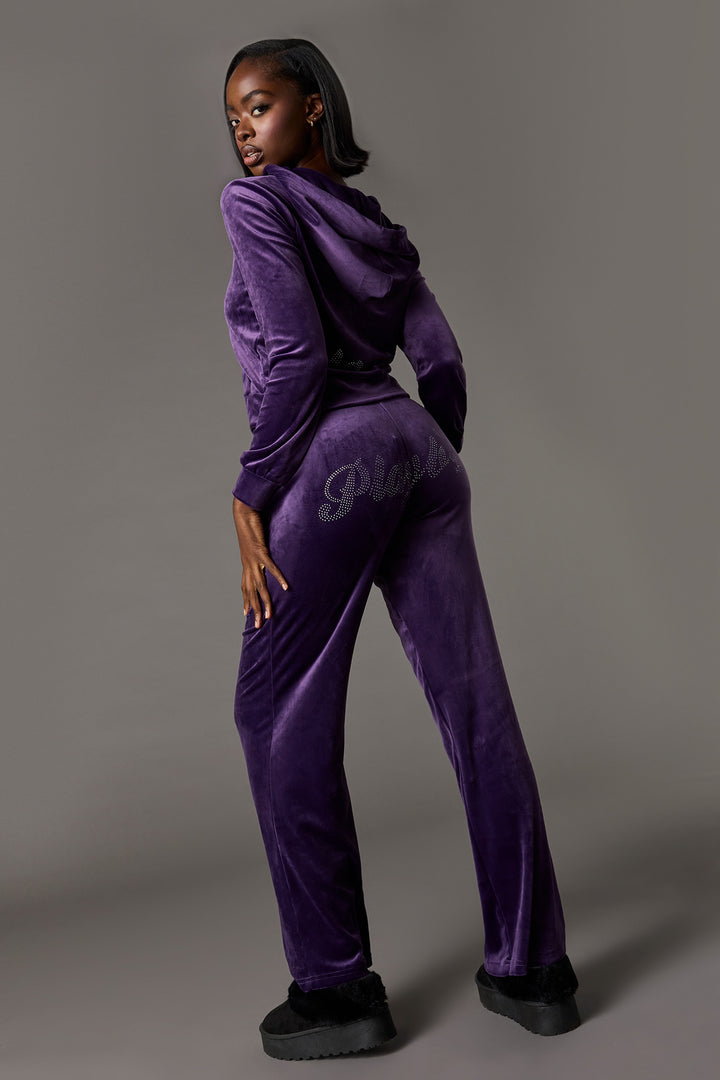 Pantalon en molelton avec pierres du Rhin Playboy