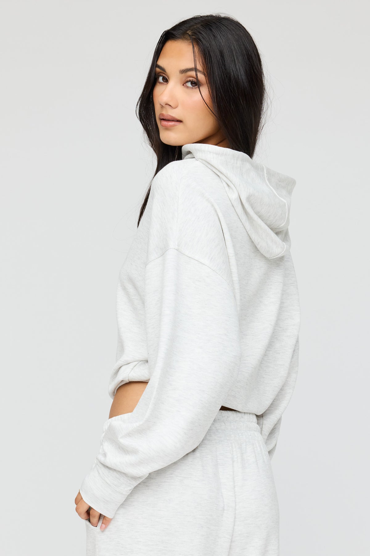 Alt View 2. U/A Drawstring Hoodie - Light Grey