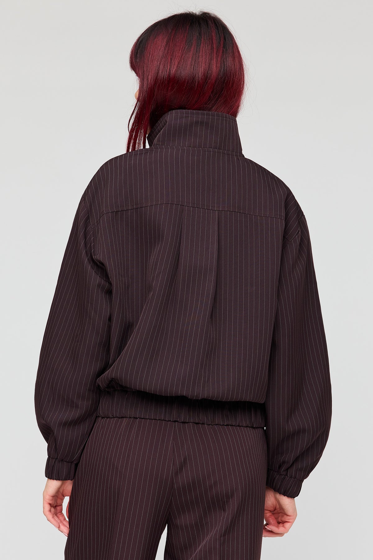 Vue alternative 2. Blouson aviateur à fines rayures