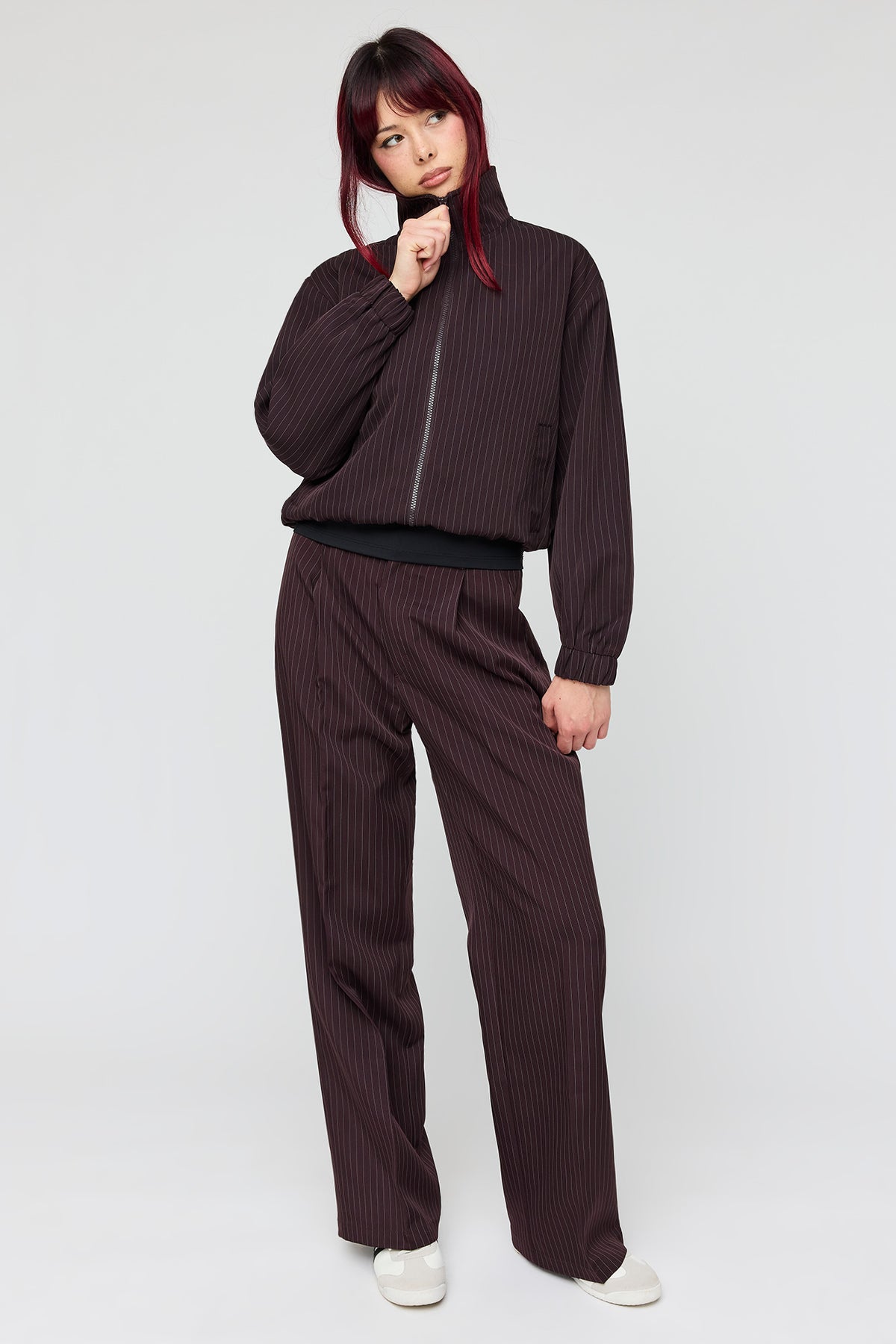 Vue alternative 3. Blouson aviateur à fines rayures