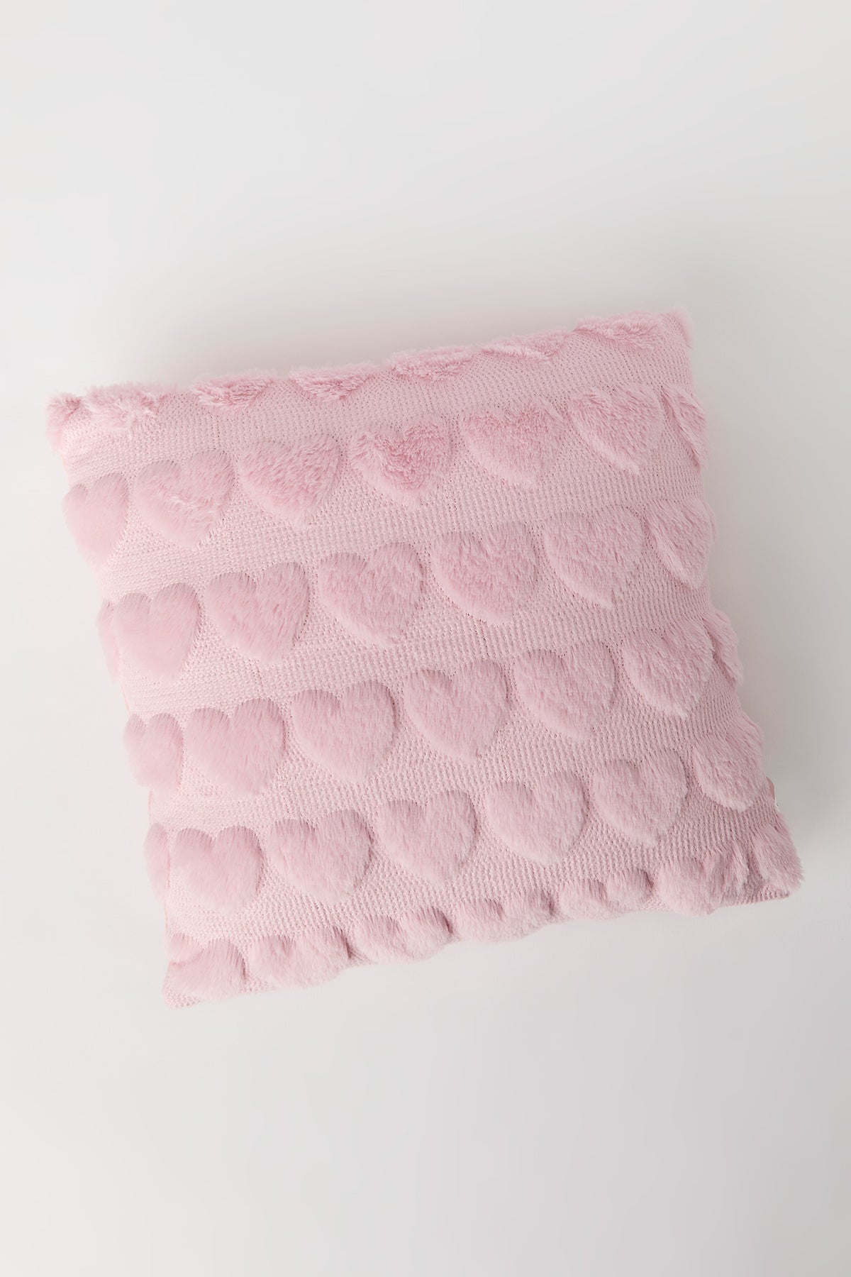 Coussin Coeur texturé en peluhe