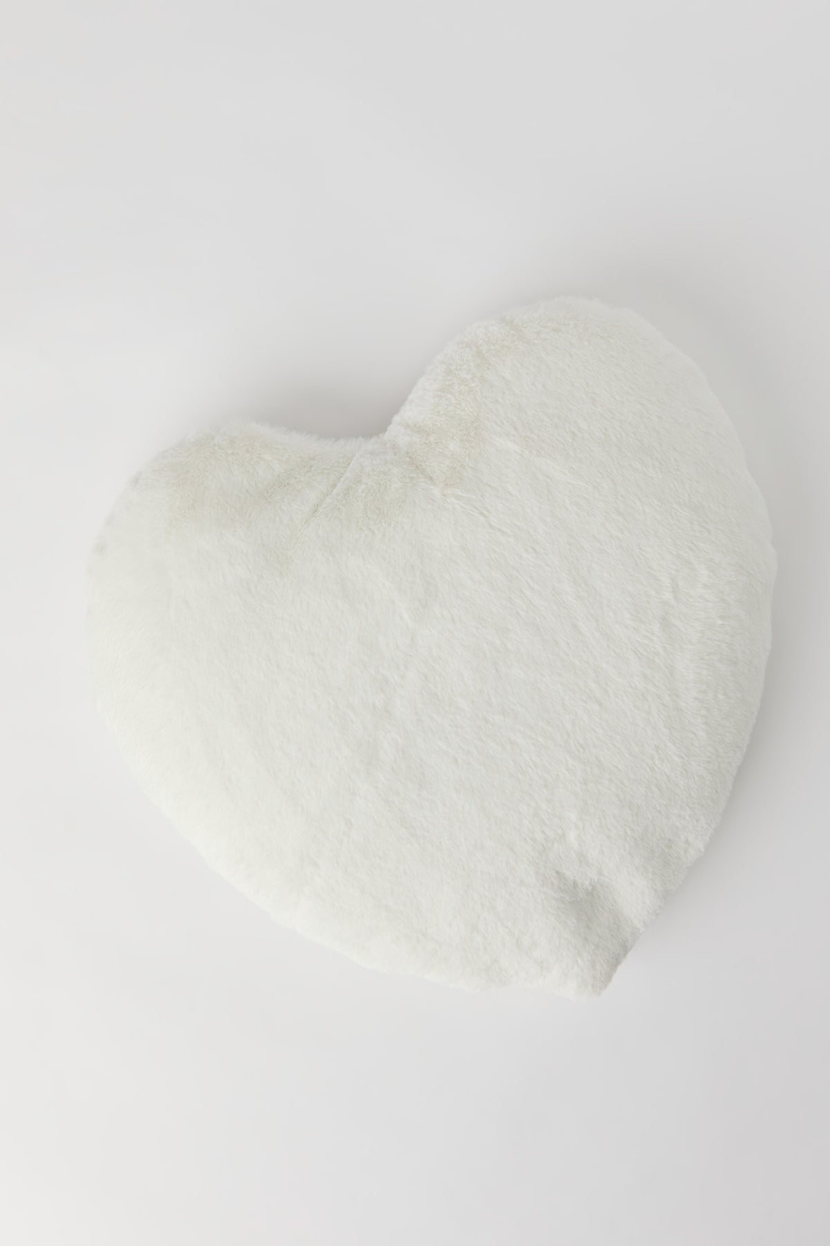 Plush Heart Pillow - Cream