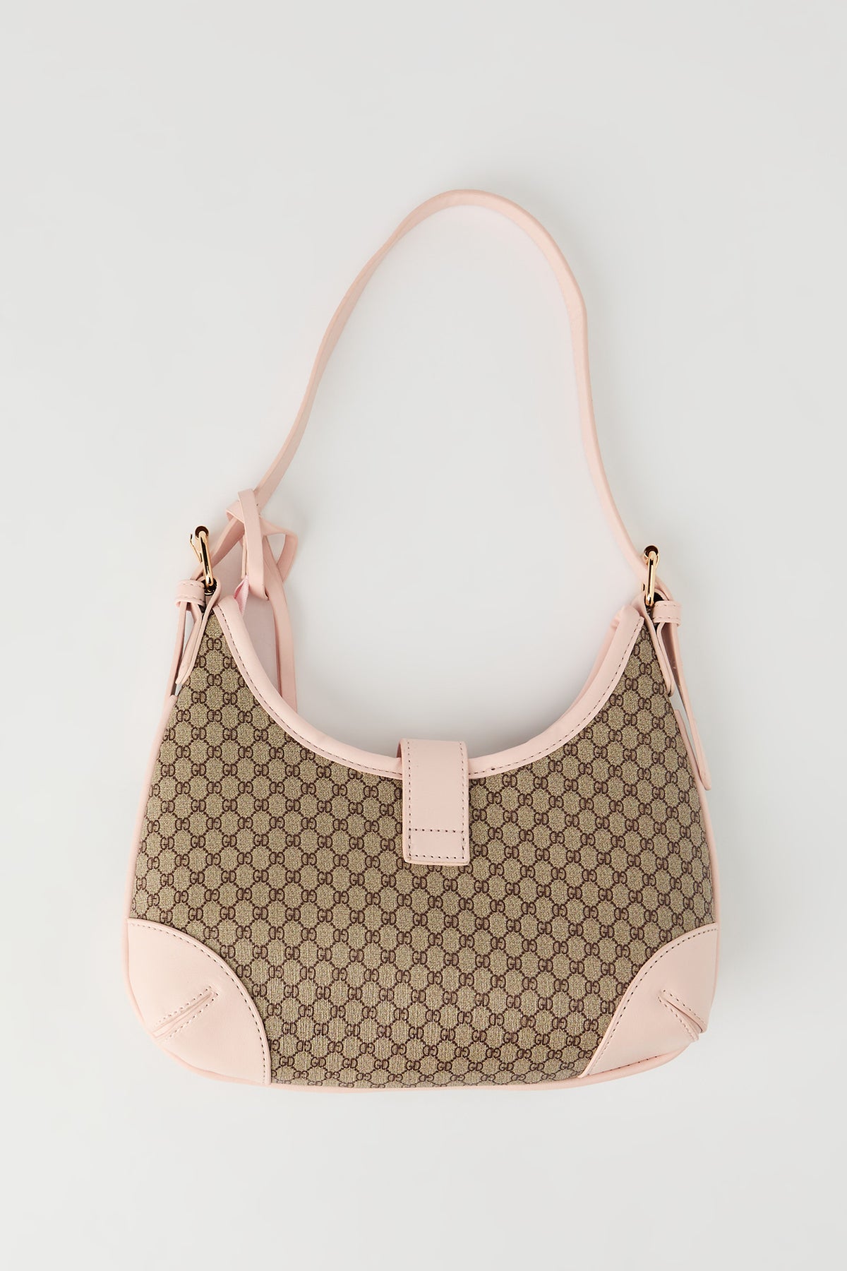 Alt View 2. Faux Leather Status Print Shoulder Bag - Pink