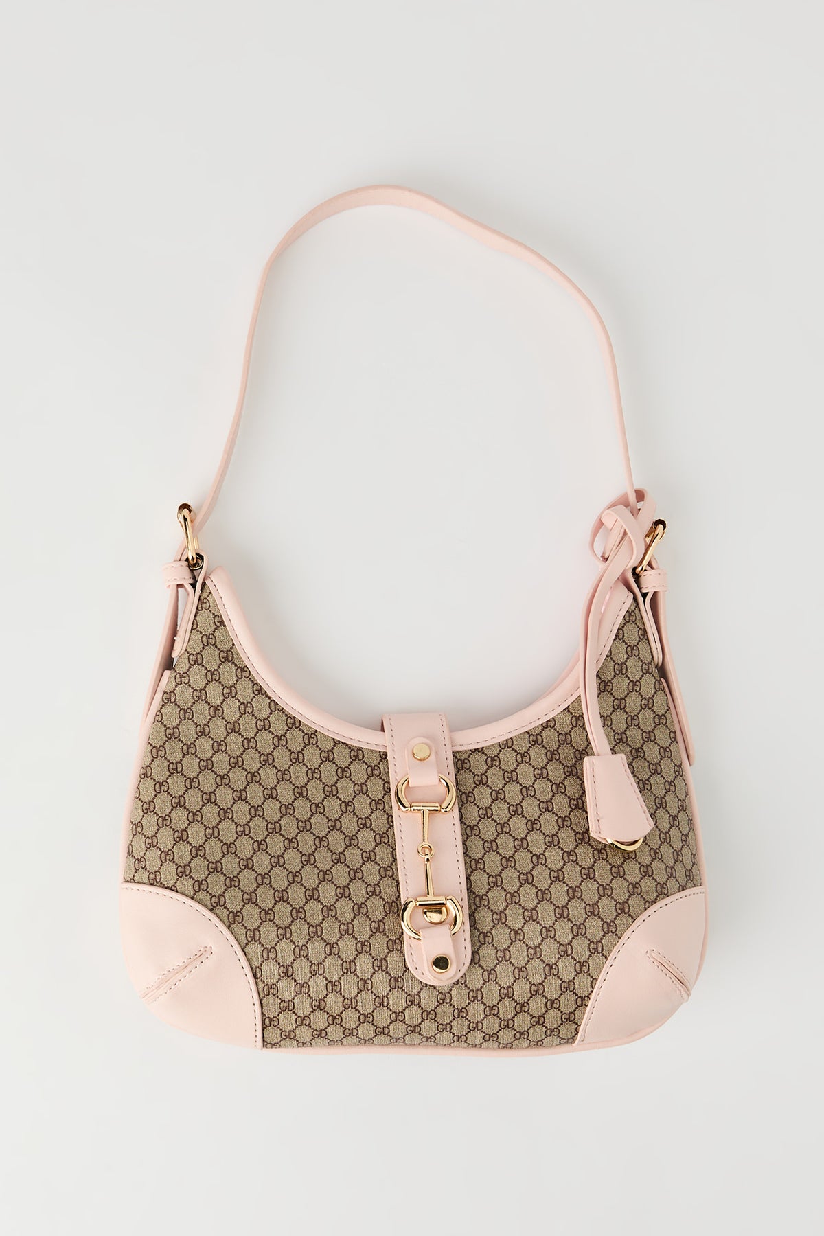 Faux Leather Status Print Shoulder Bag - Pink