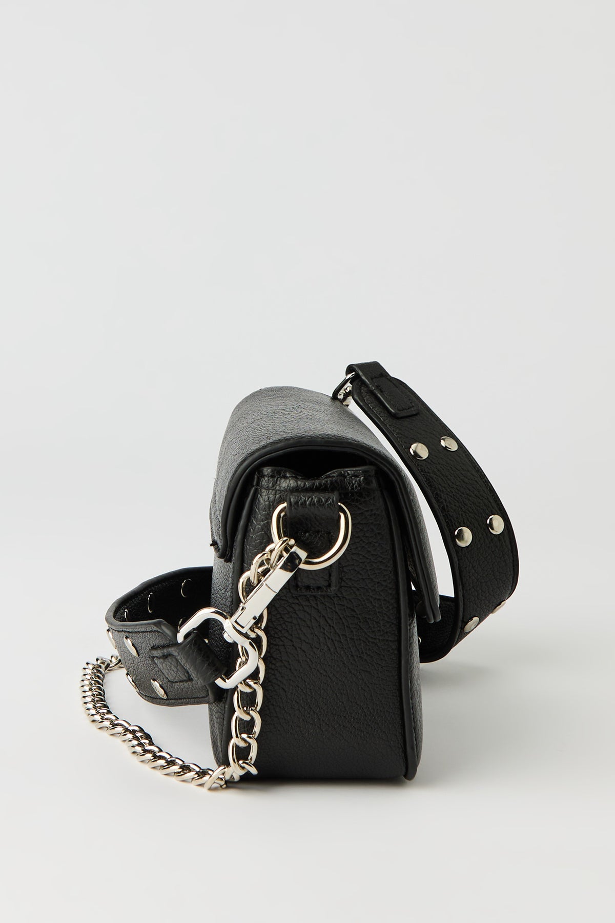 Alt View 5. Studded Strap Shoulder Bag - Black