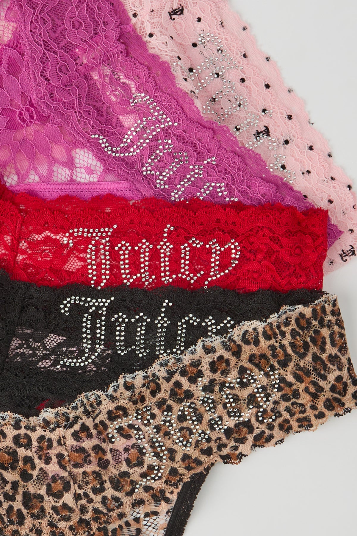 Alt View 4. Juicy Couture Lace Thong Panty Set - Leopard