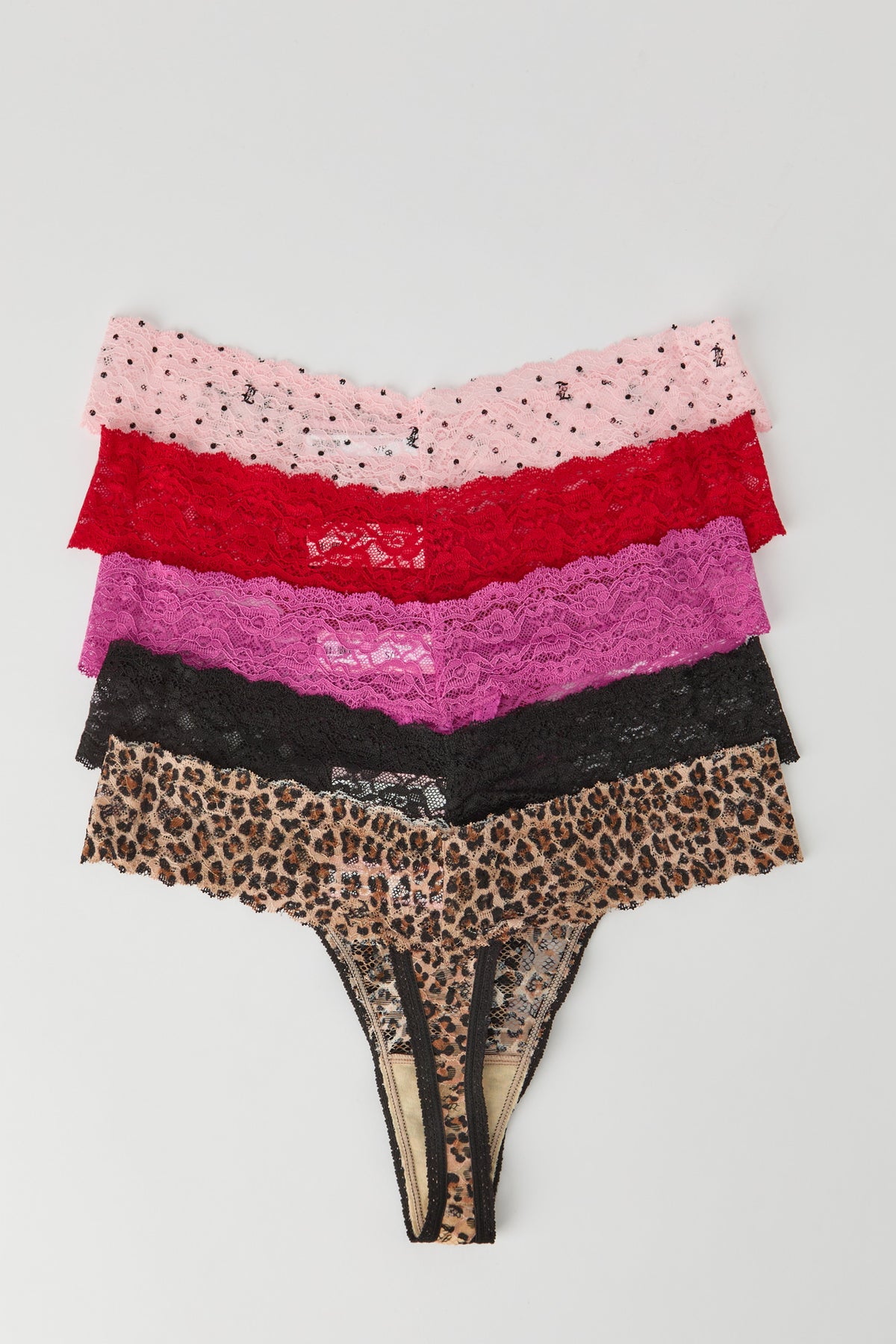 Alt View 2. Juicy Couture Lace Thong Panty Set - Leopard
