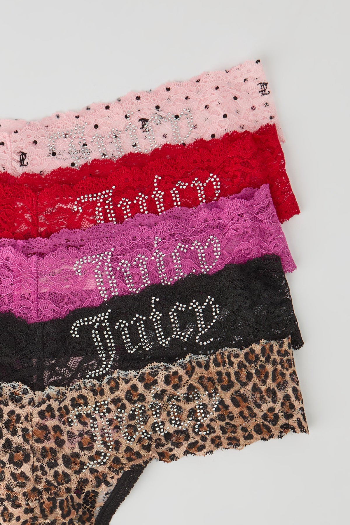 Alt View 3. Juicy Couture Lace Thong Panty Set - Leopard