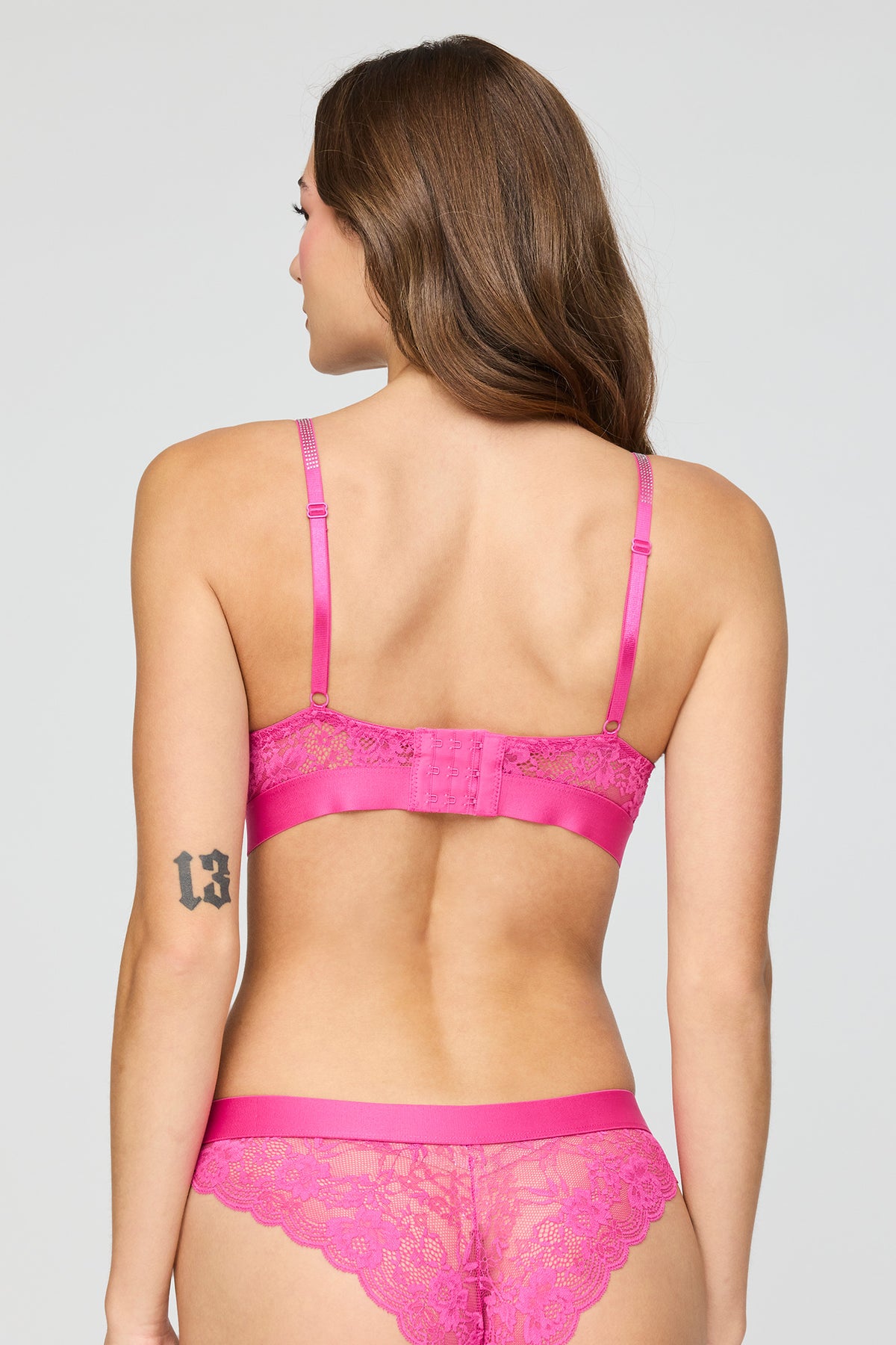 Alt View 4. Juicy Couture Lace Bra & Thong Set - Pink